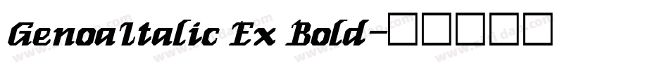 GenoaItalic Ex Bold字体转换